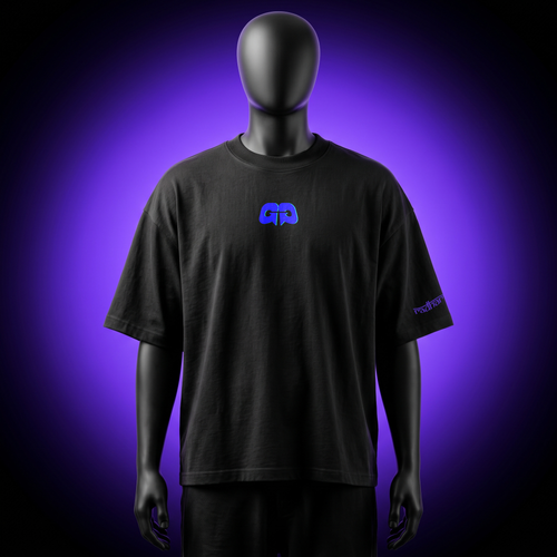 Black Oversized Tee Radharaman Edition