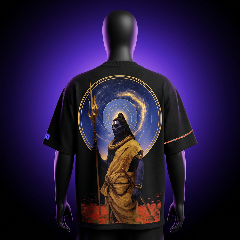 SHIVA Black Oversize Tee VeerShiva