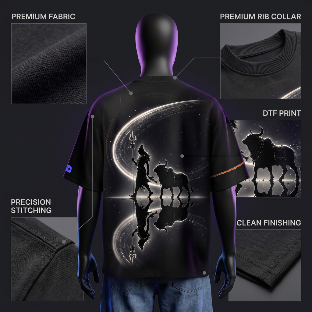 Black Oversized Tee SHIVAA Edition