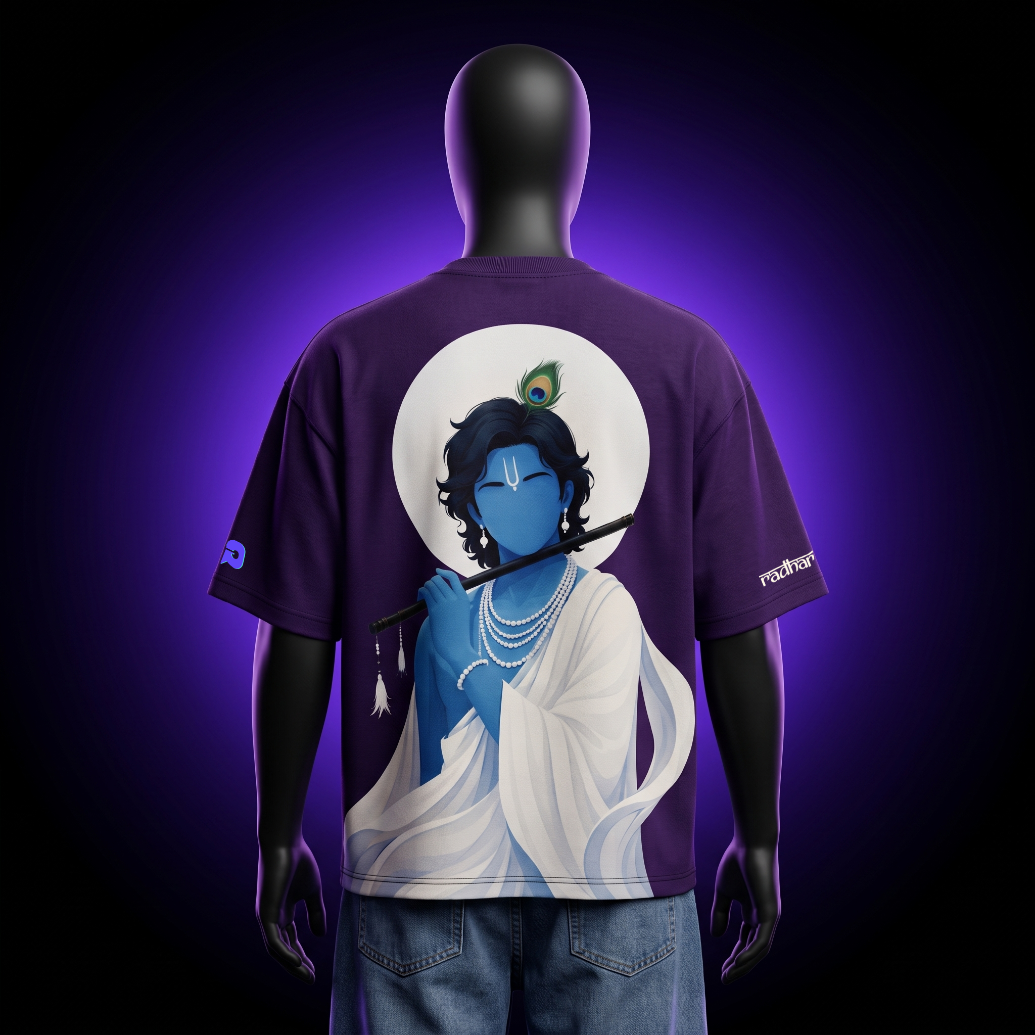 GenZ Purple Oversized Tshirt Radharaman Edition