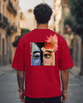 Red Oversized Tee Radharaman