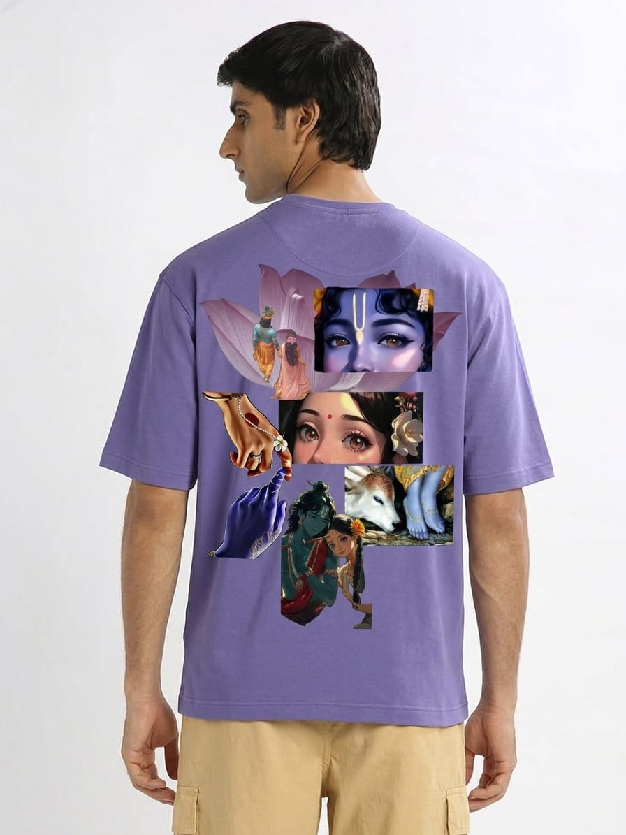 Levender Purple Oversized Tee Radharaman
