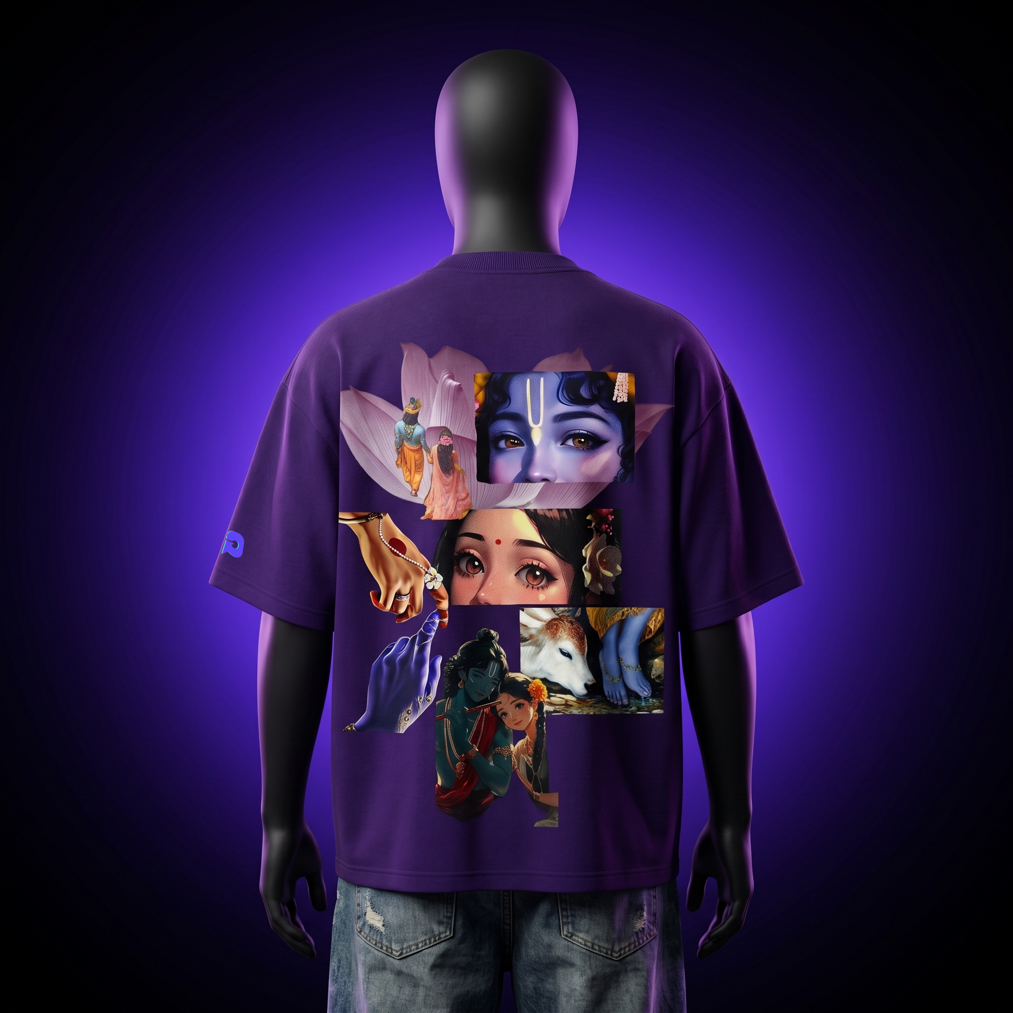 Levender Purple Oversized Tee Radharaman